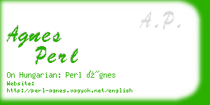 agnes perl business card